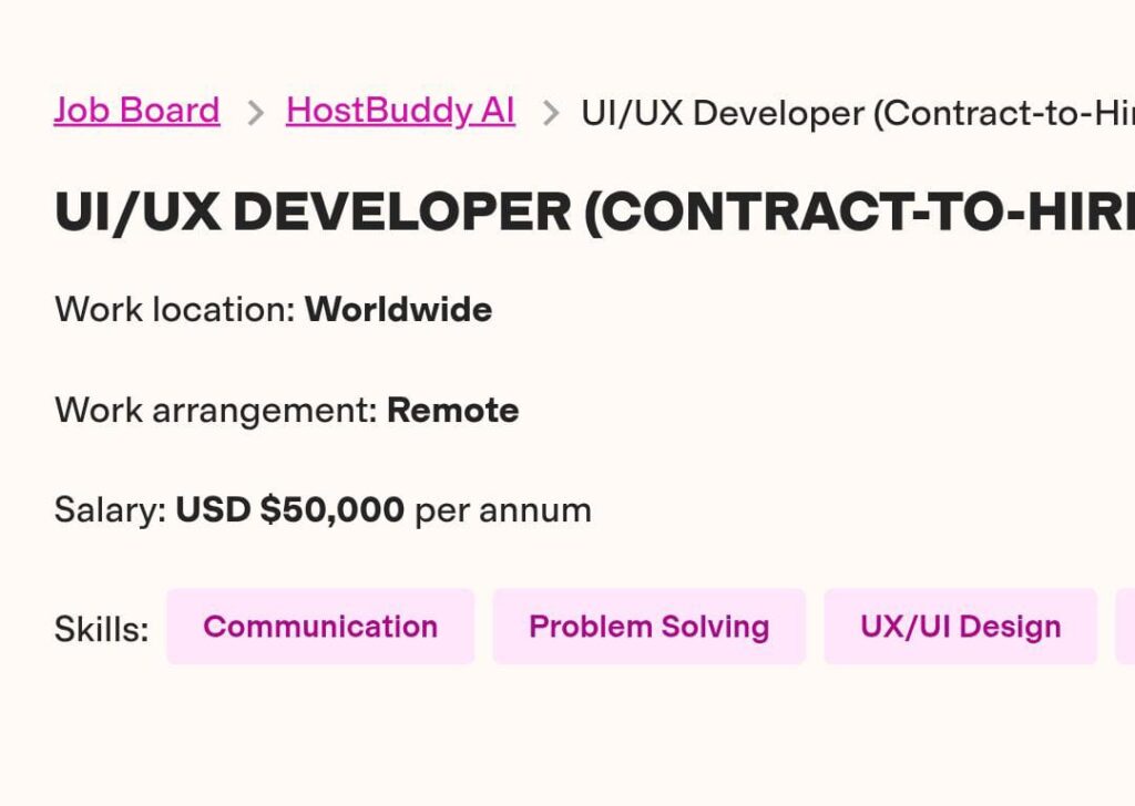 Work From Home UI/UX Developer Figma Job 2025