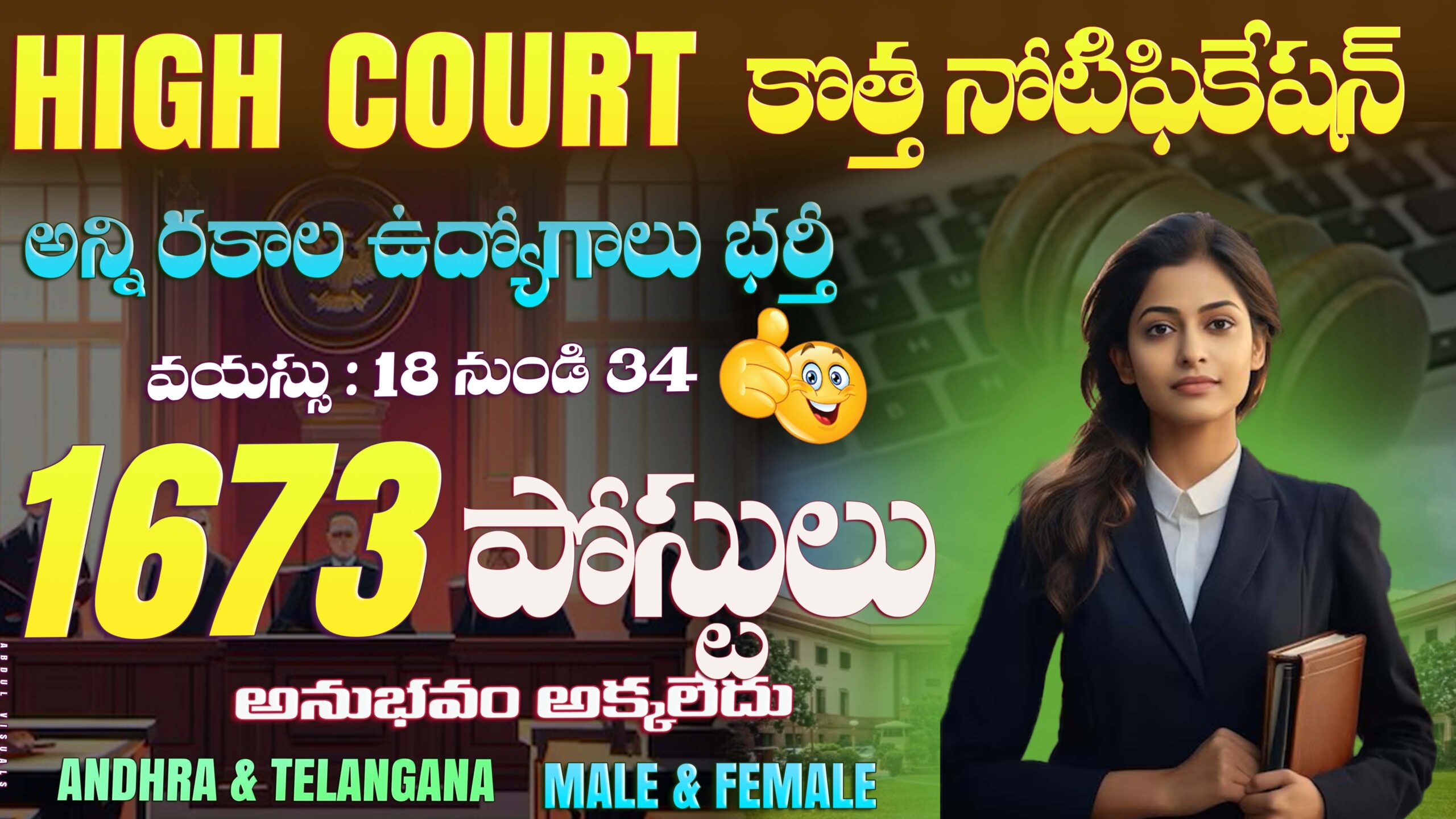 High Court Recruitment - 1673 Posts Notification Out Now Apply Now