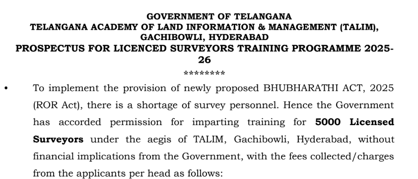 Telangana Offers a Fantastic Chance to Launch Your Career as a Licensed Surveyor in 2025