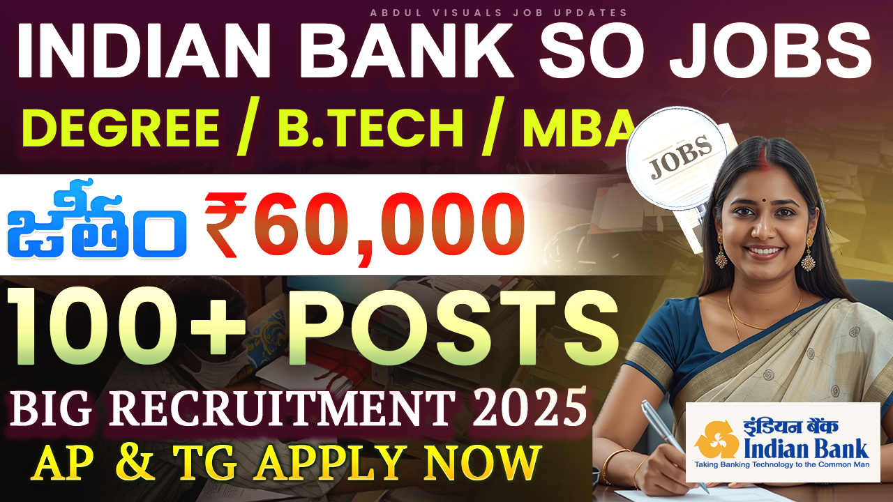 Indian Bank Specialist Officer Recruitment 2025